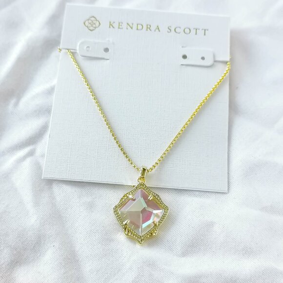 Kendra Scott Jewelry - Kendra Scott Kacey Dichroic Glass Gold Long Necklace